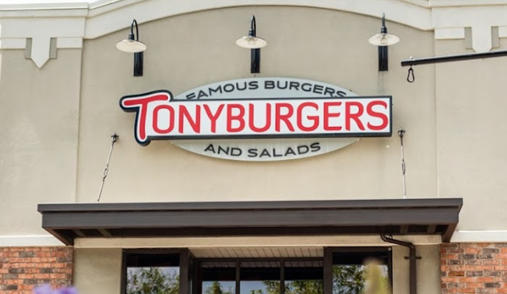 Tonyburgers south jordan location sign.